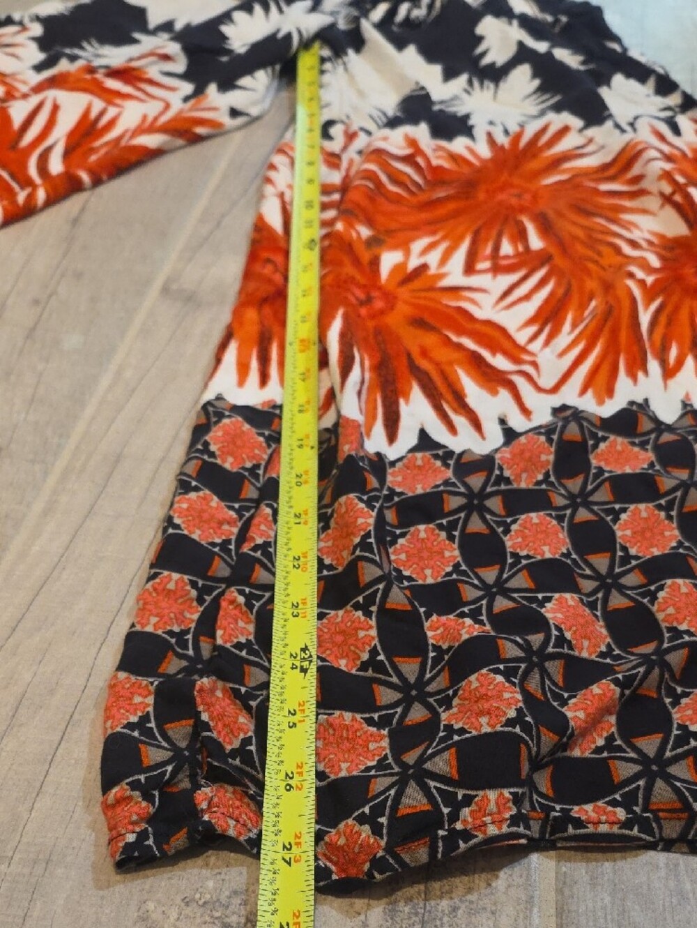 Strapless Wide-Leg Jumpsuit in Black, White & Orange - Picture 4 of 12
